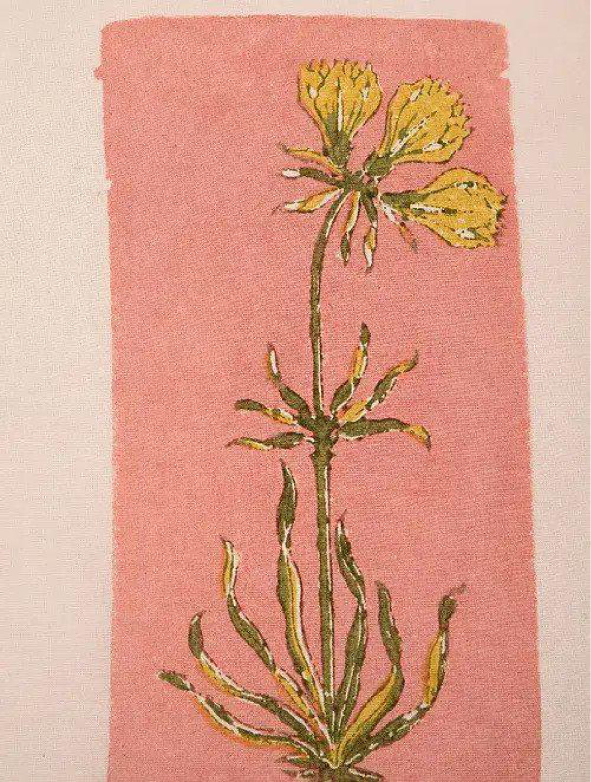 Yellow Pink & White Set Of 2 Hand Block Printed Cushion Cover