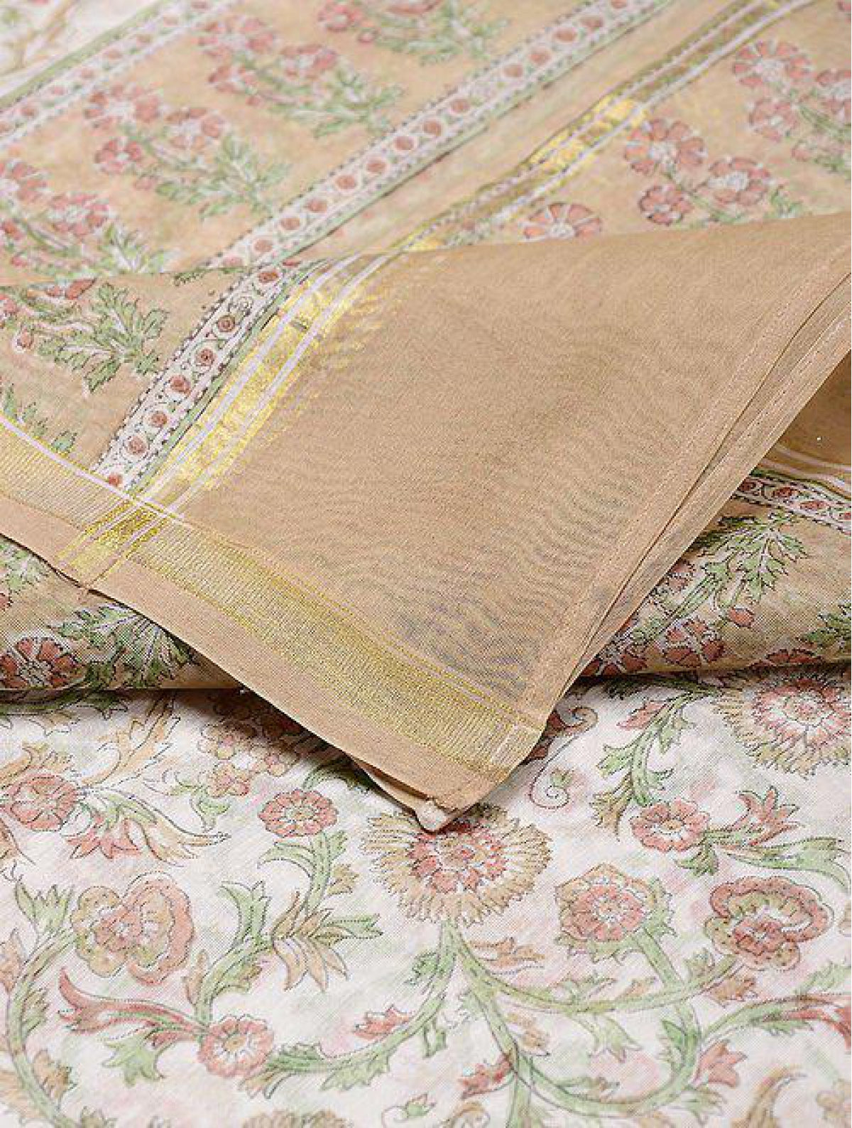 Beige Chanderi Dupatta