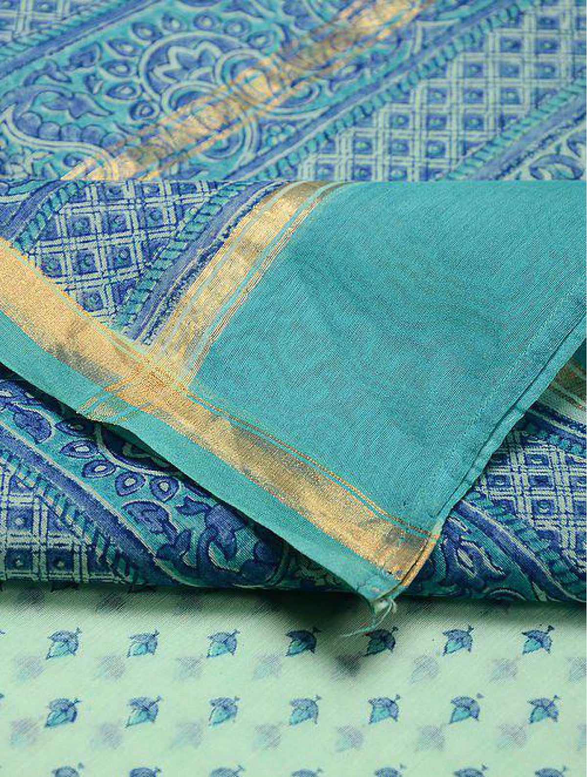 Turquoise Blue Chanderi Dupatta