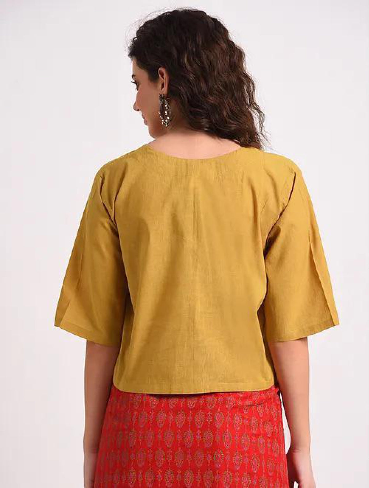 Mustard Cotton Blouse