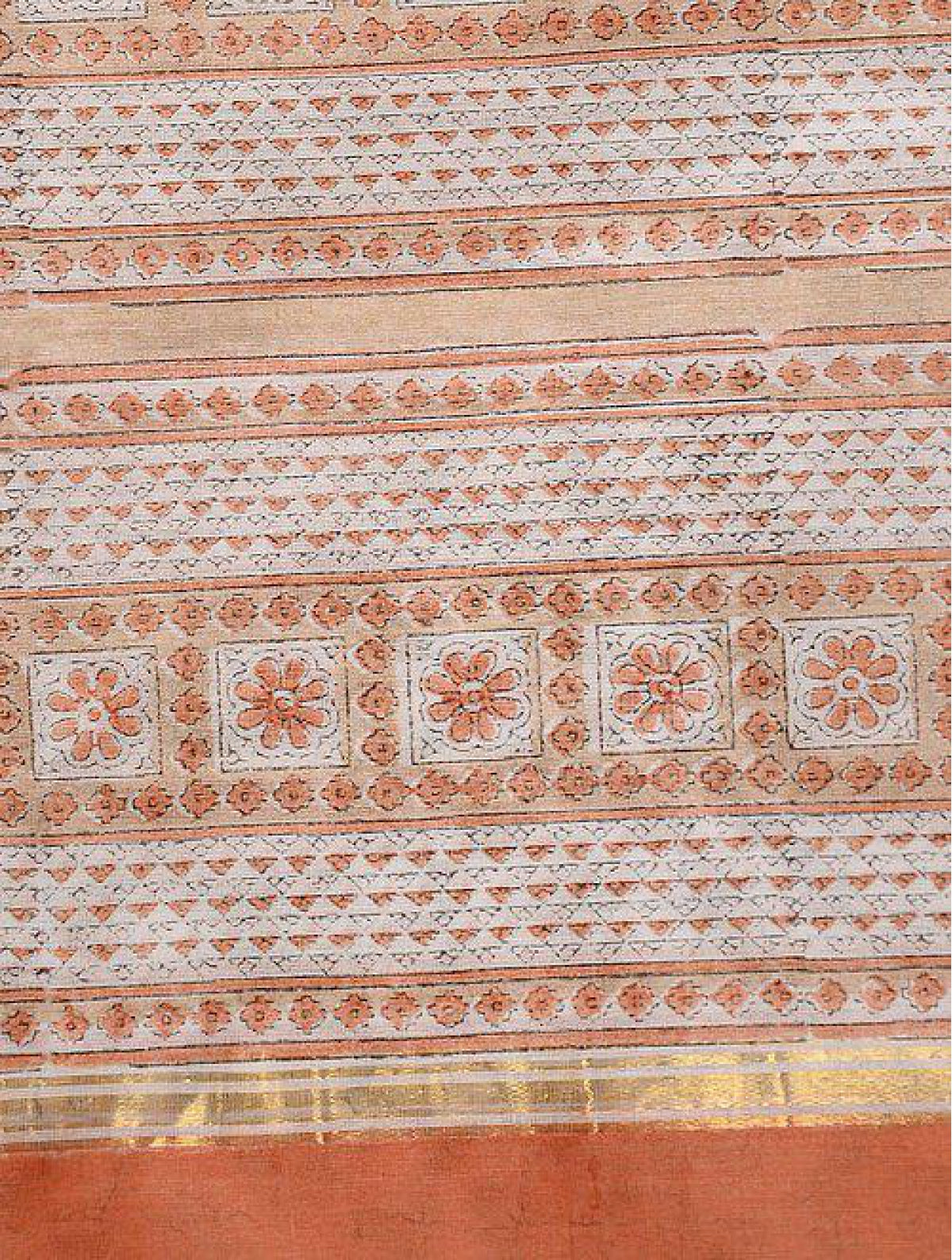 Rust Chanderi Dupatta
