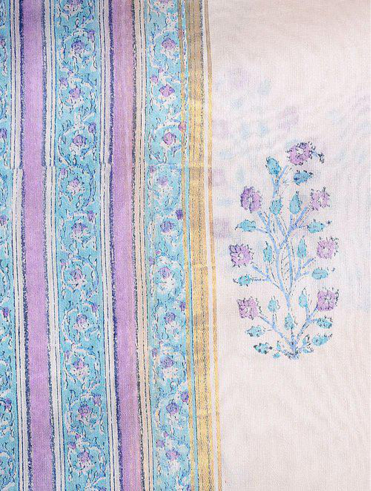 Purpel-white Chanderi Dupatta