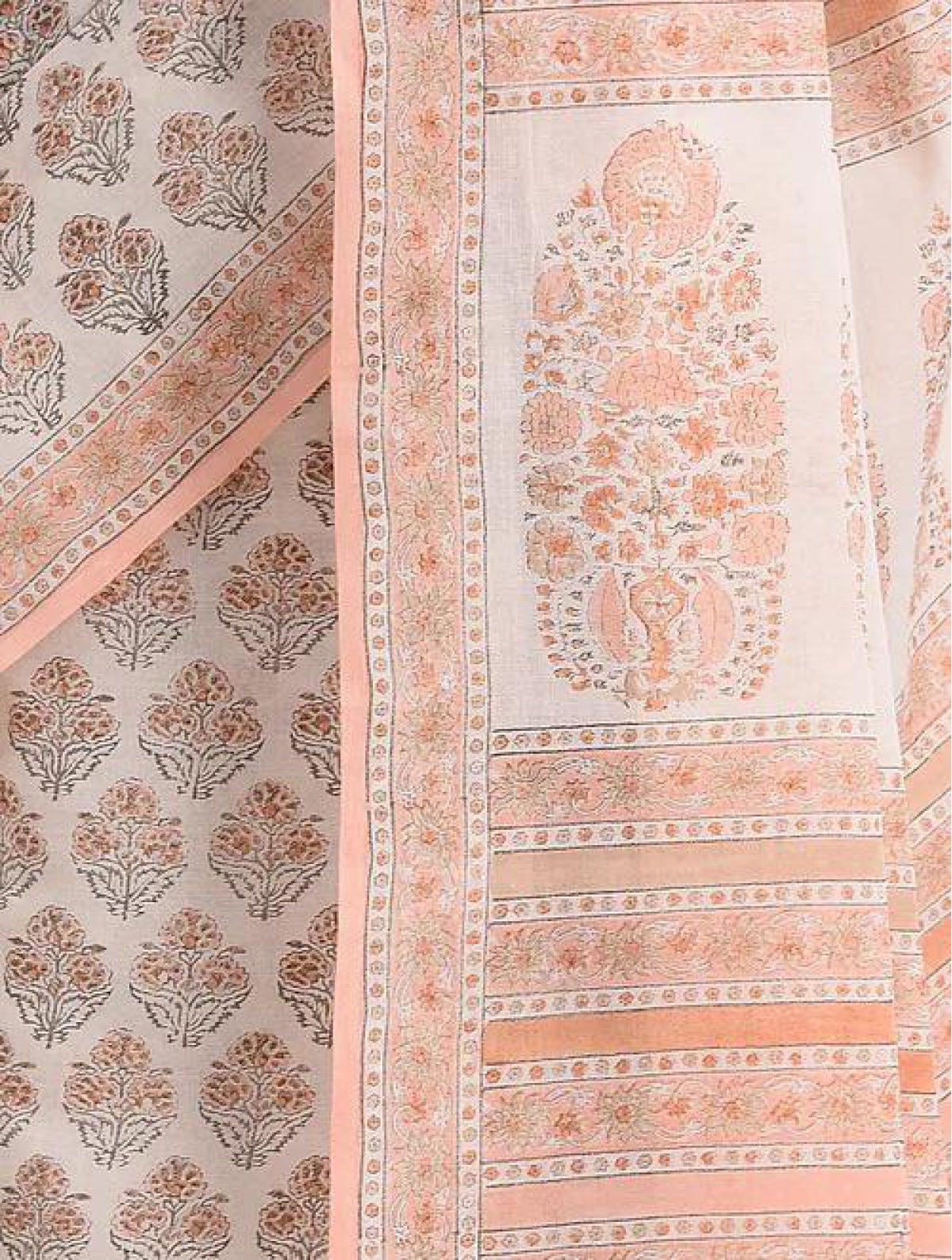 Light Orange Cotton Saree