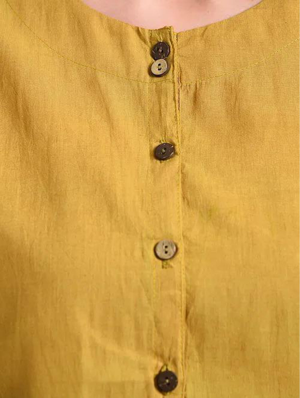Mustard Cotton Blouse