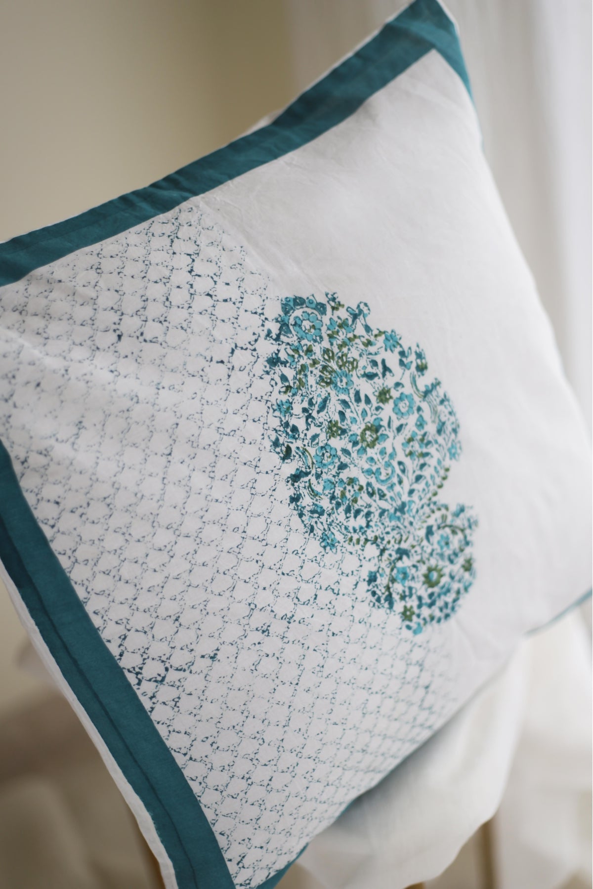 Blue Paisely Cushion Cover (Set of 2)