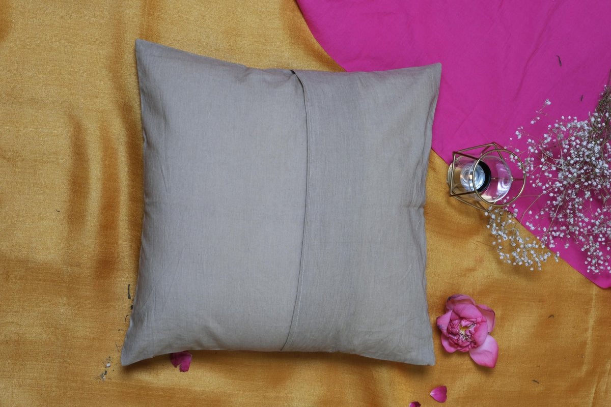 Triple Paisely Beige Cushion Cover 16*16 (set of 2)