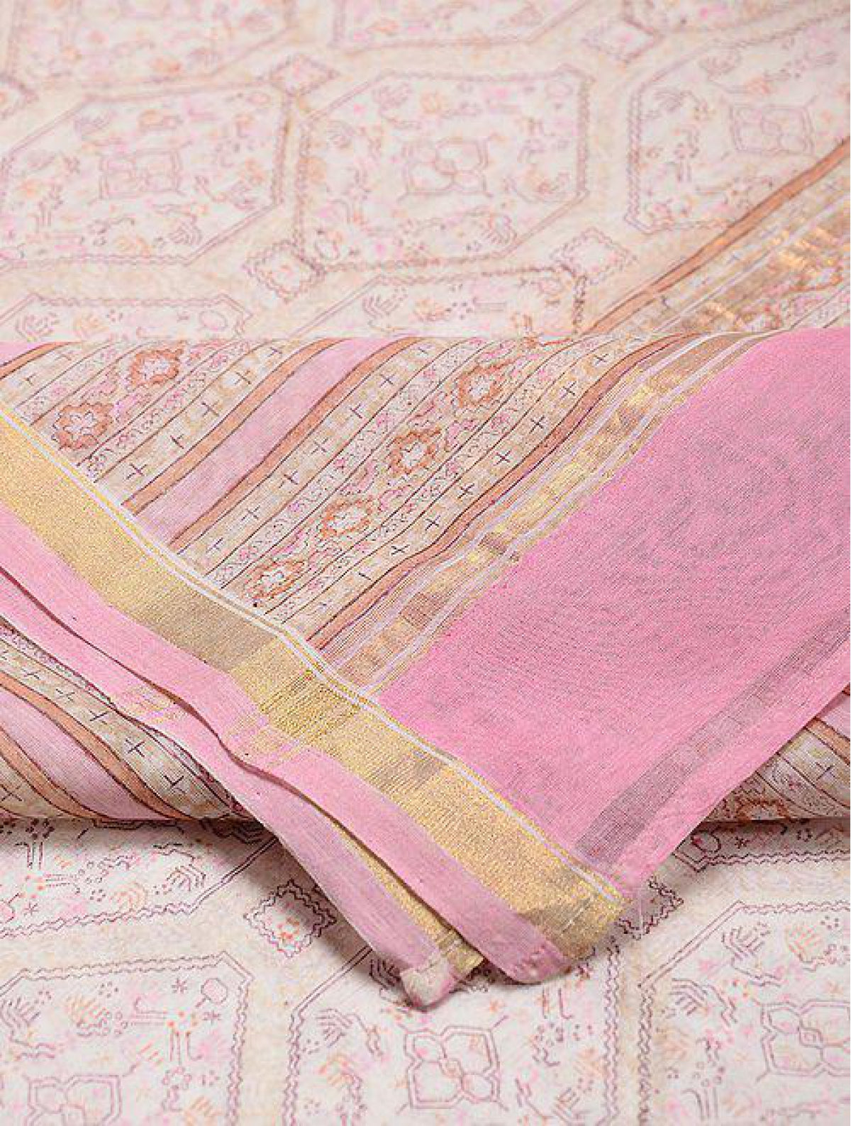 Pink Chanderi Dupatta