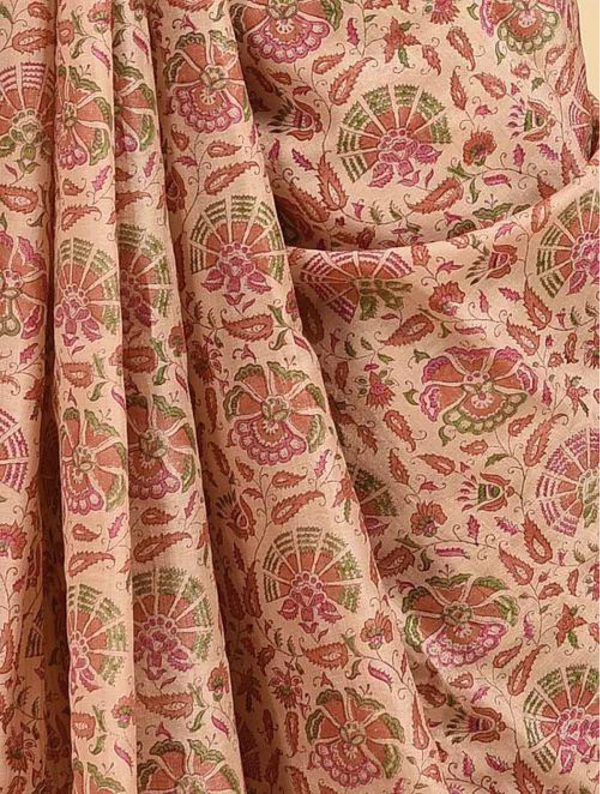 Beige Tussar Saree