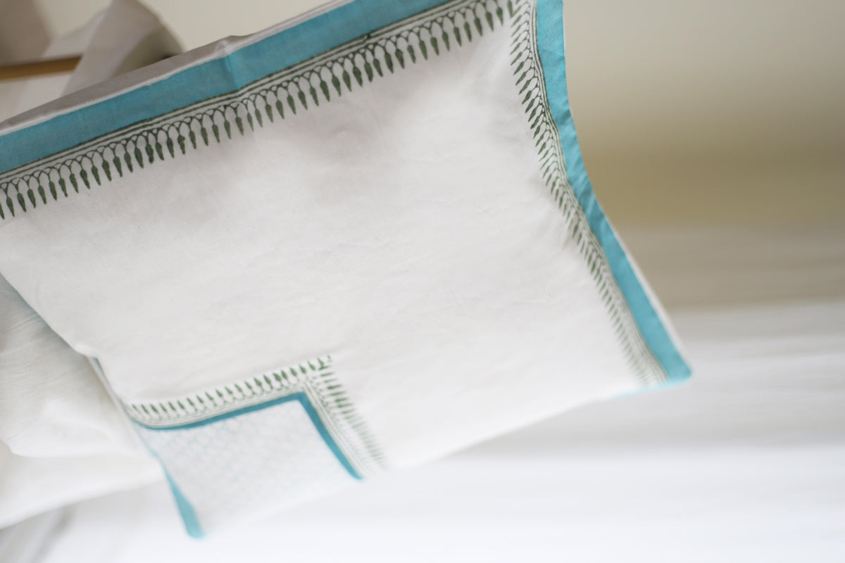 Square Blue Cushion Cover (Set of 2)