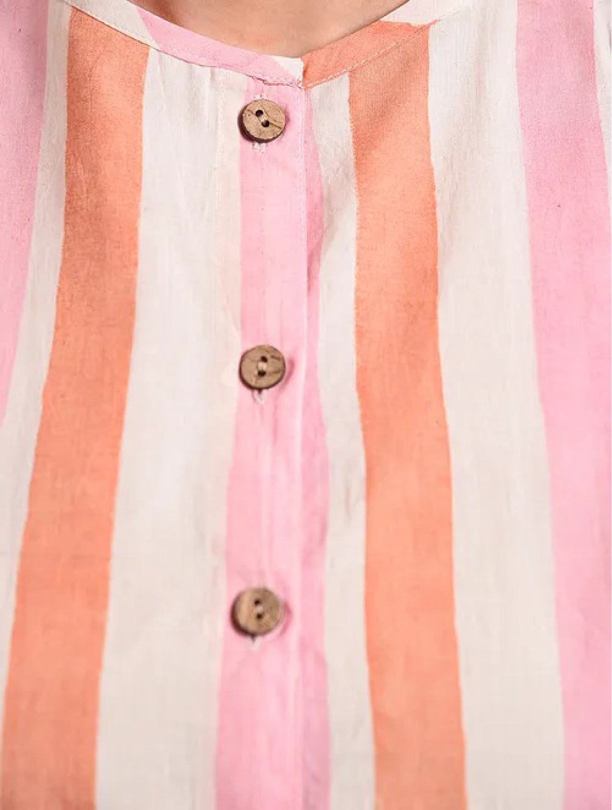 Pink and Peach Cotton Blouse
