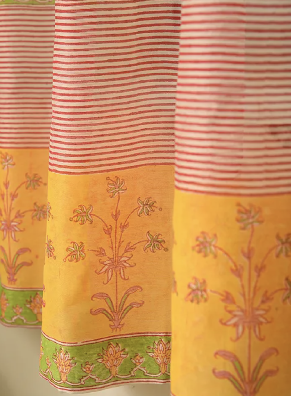 Handblock Printed Chanderi Curtain