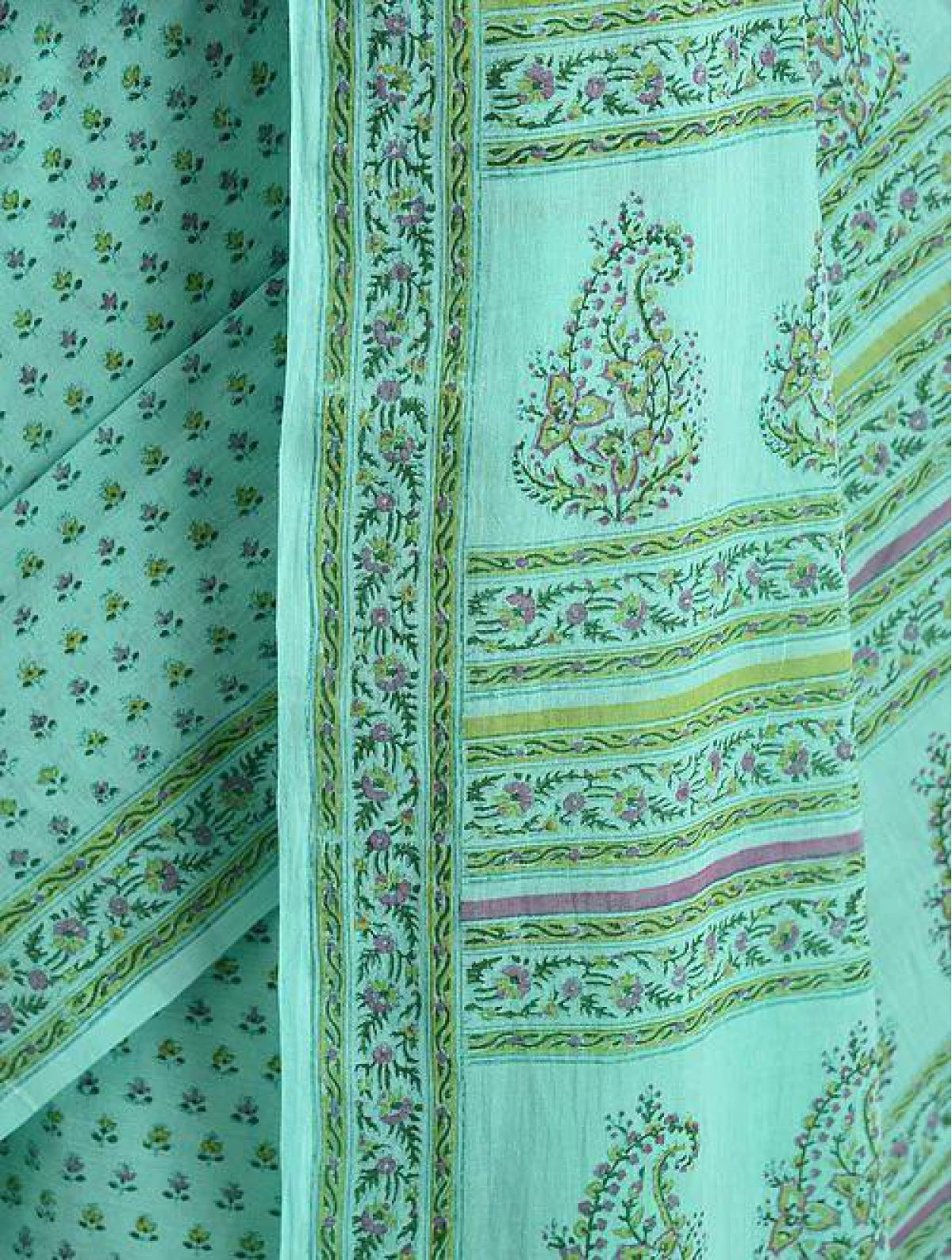 Mint Cotton Saree
