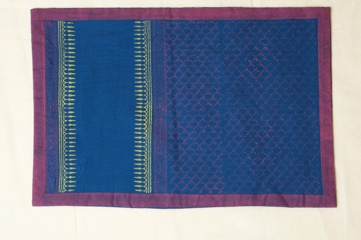 Pink Jaal blue Table Mat & Napkin (set of 12)