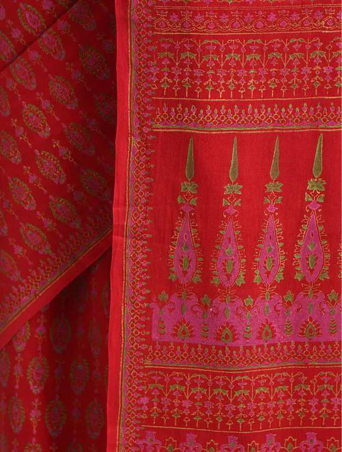 Red Cotton Saree