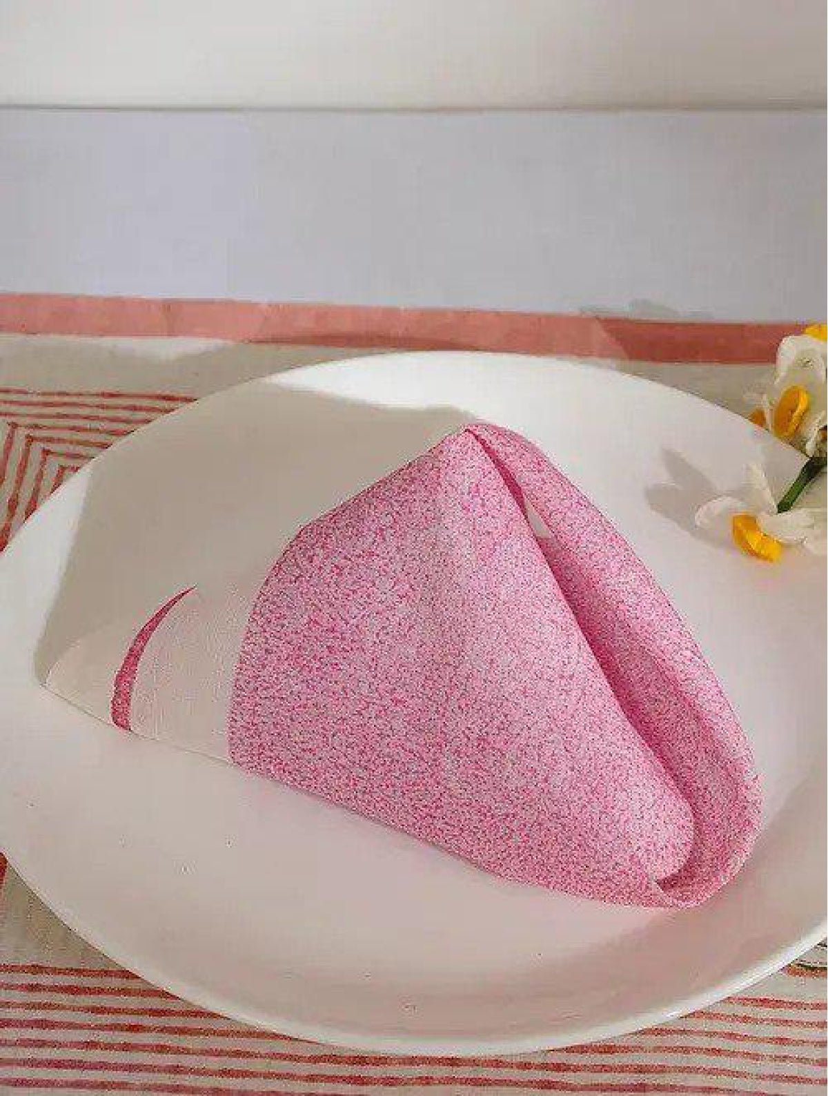 Pink Boota Table Mats with Napkins (Set of 12)