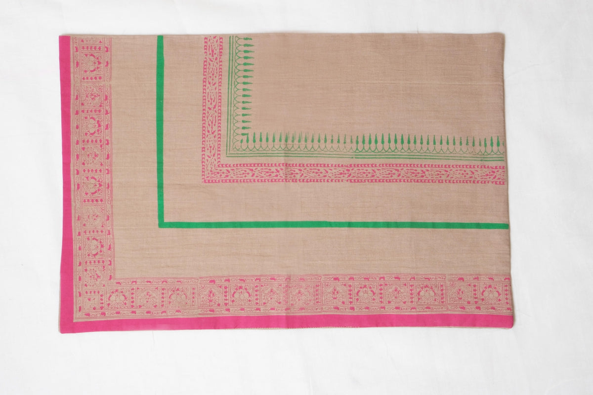 Beige Table Mat & Napkin (set of 12)