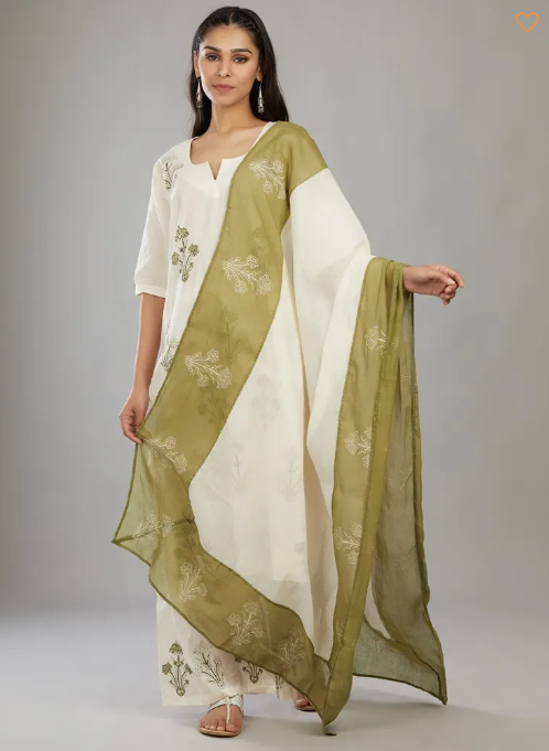 Pal Olive Kurta (Set of 3)