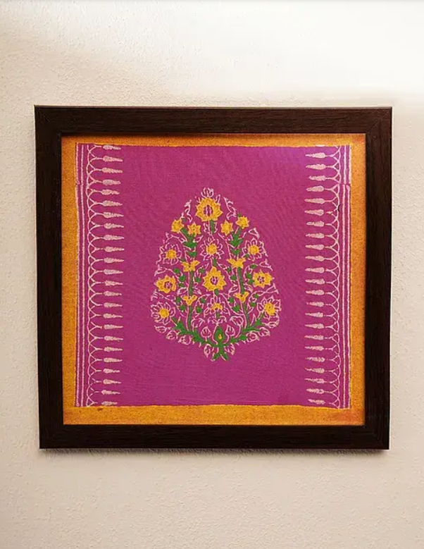 Pink Cotton Wall Frame (Set of 2)