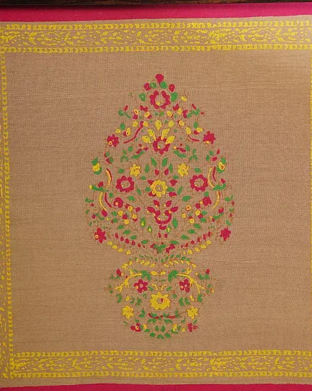 Jugal Beige Cotton Wall Frame
