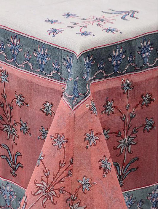 Wazir Bloom Rust /Blue Table Cover