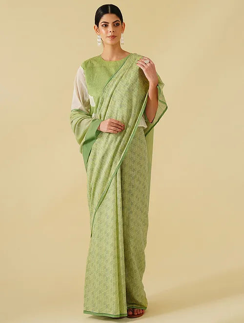 Pista Pasisely Cotton Saree