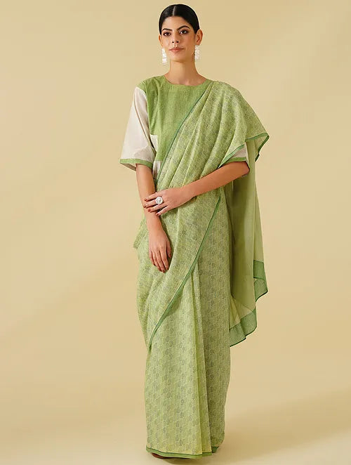 Pista Pasisely Cotton Saree