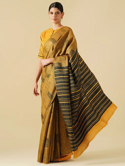 Noor Mustard Buta Saree