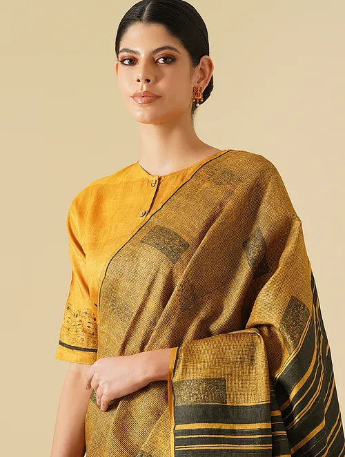 Noor Mustard Buta Saree