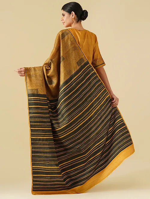 Noor Mustard Buta Saree