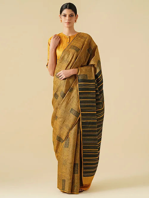 Noor Mustard Buta Saree