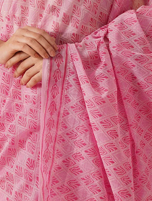 Noor Pink Mitsy Saree