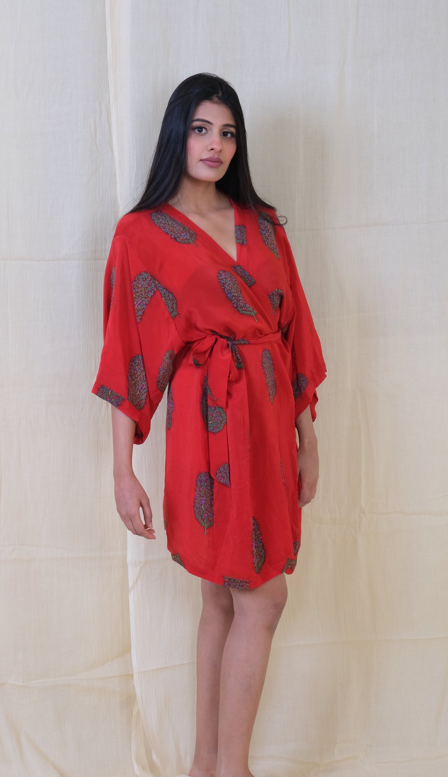 Unico Scarlet Silk Robe