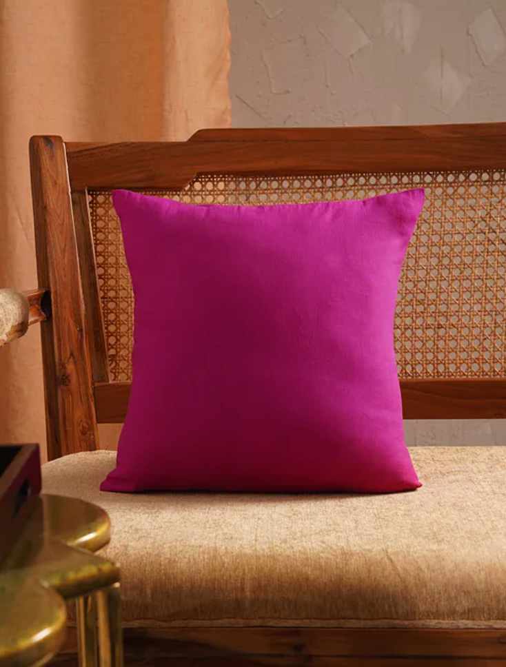 Pink Solid Cushion Covers (Set of 2)