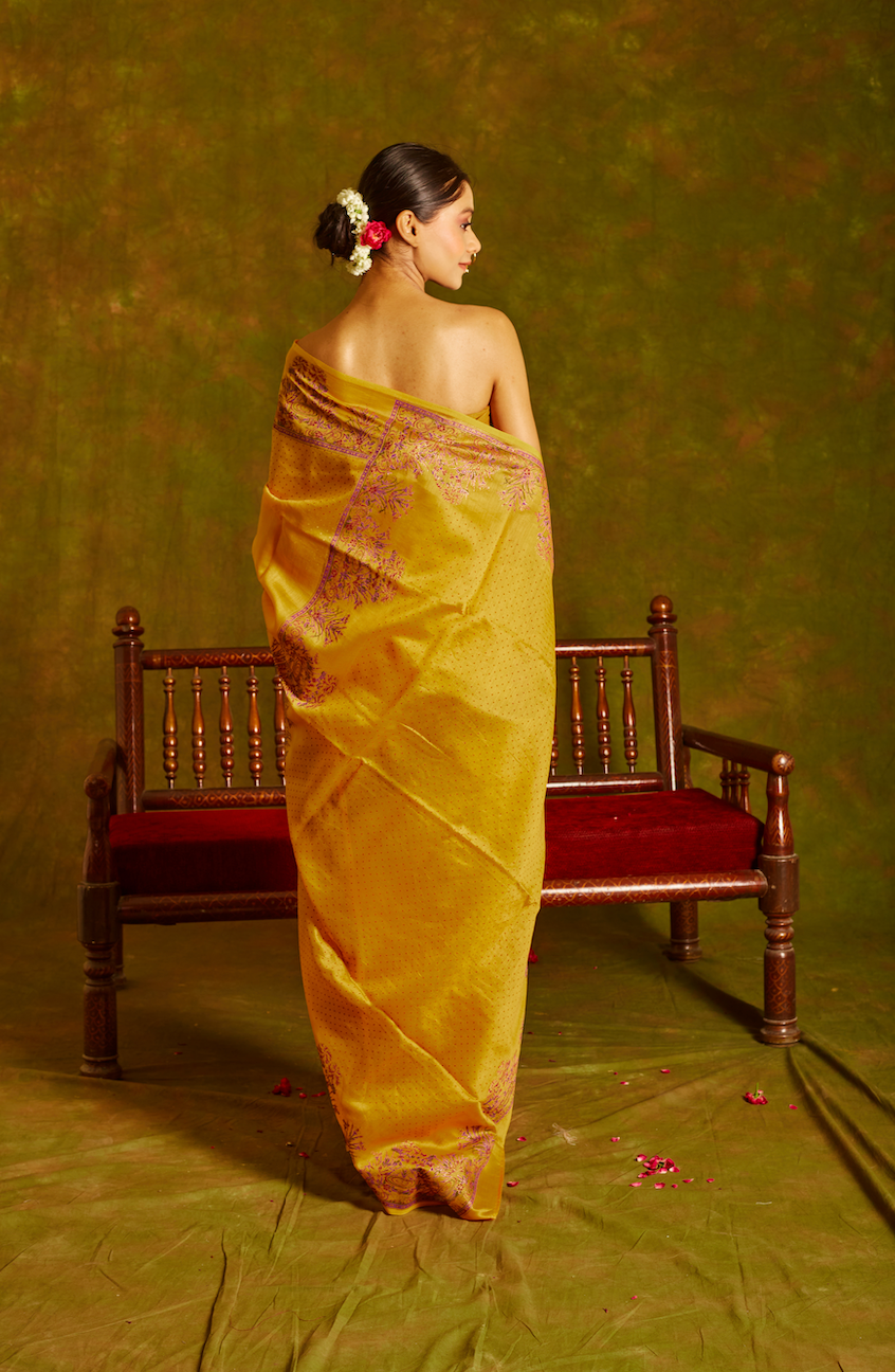 Numaish Chanderi Gold Saree