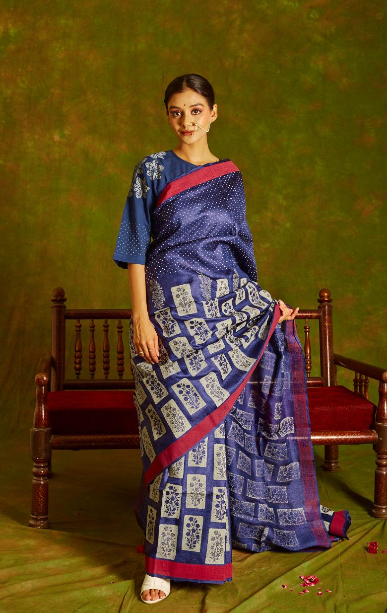 Noori Navy Saree