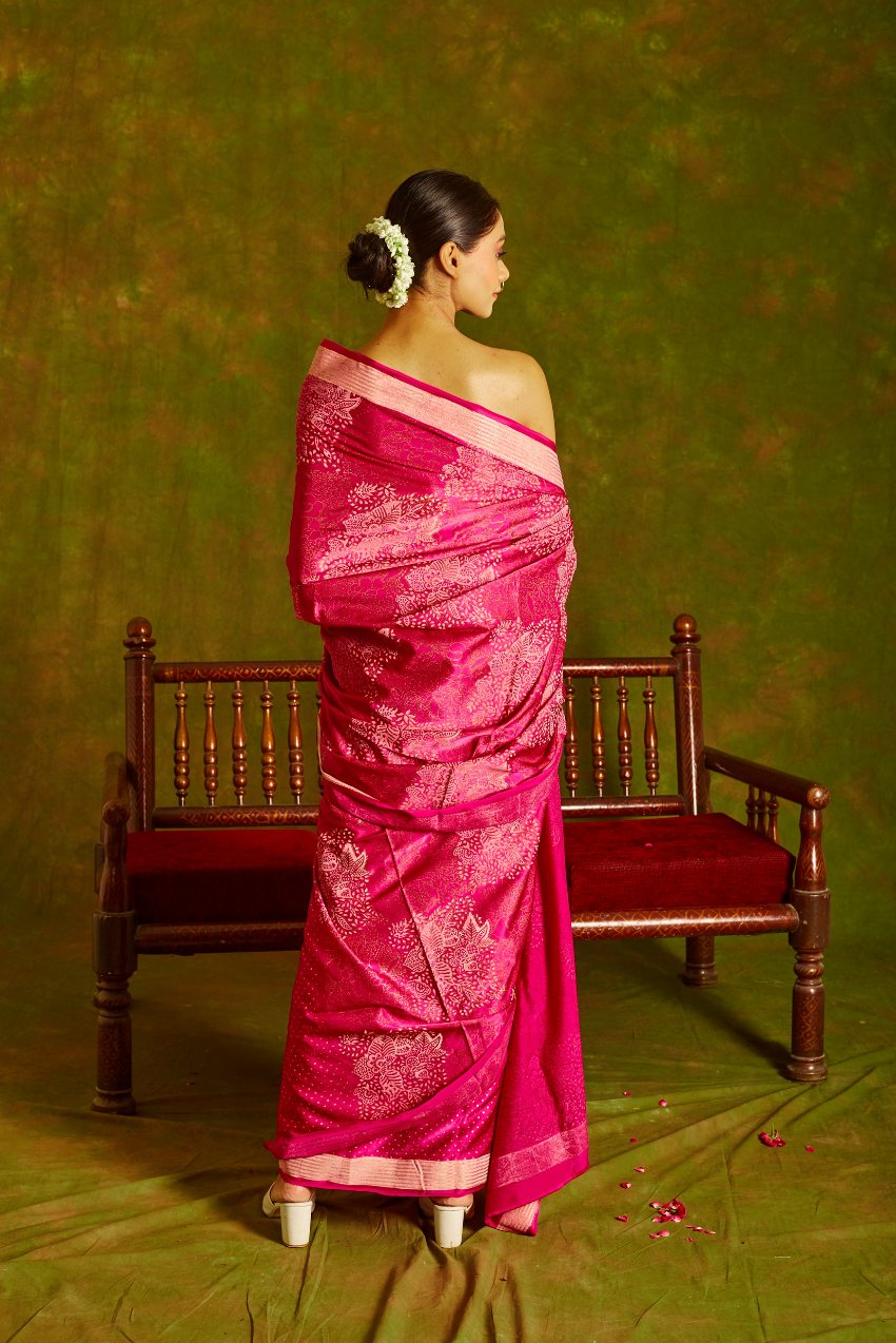 Jashn Fuschia Saree