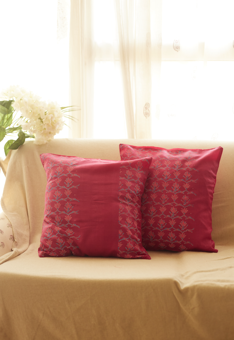 Rangoli Jaal Pink Cushion Covers (Set of 2) (Copy)