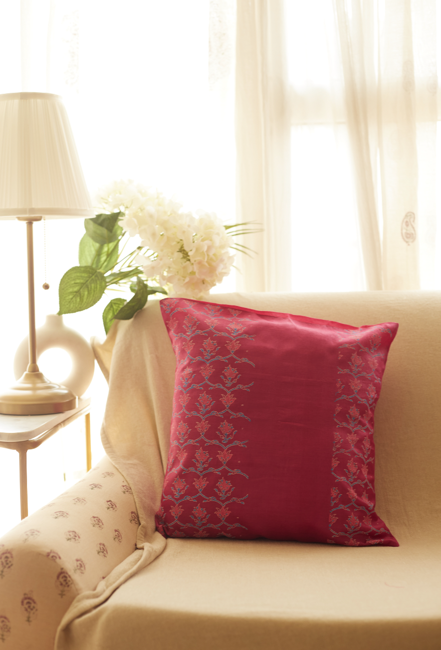 Rangoli Jaal Pink Cushion Covers (Set of 2) (Copy)