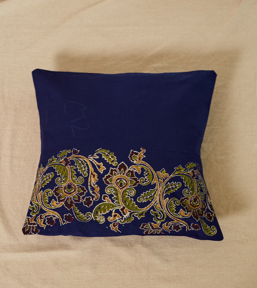 Rangoli Navy Blue Jaal Cushion Covers (Set of 2)