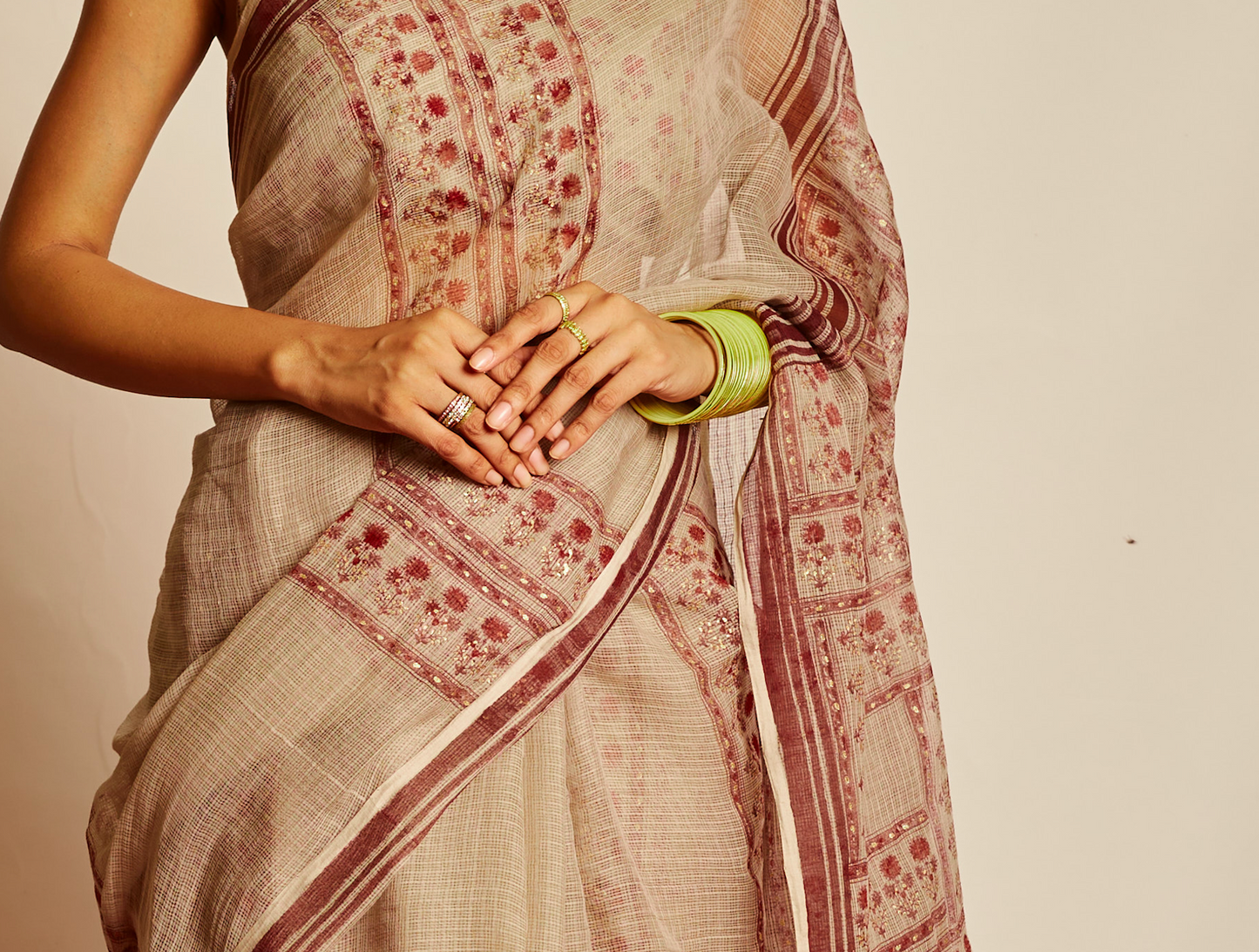 Jashan Surmayi Grid Saree