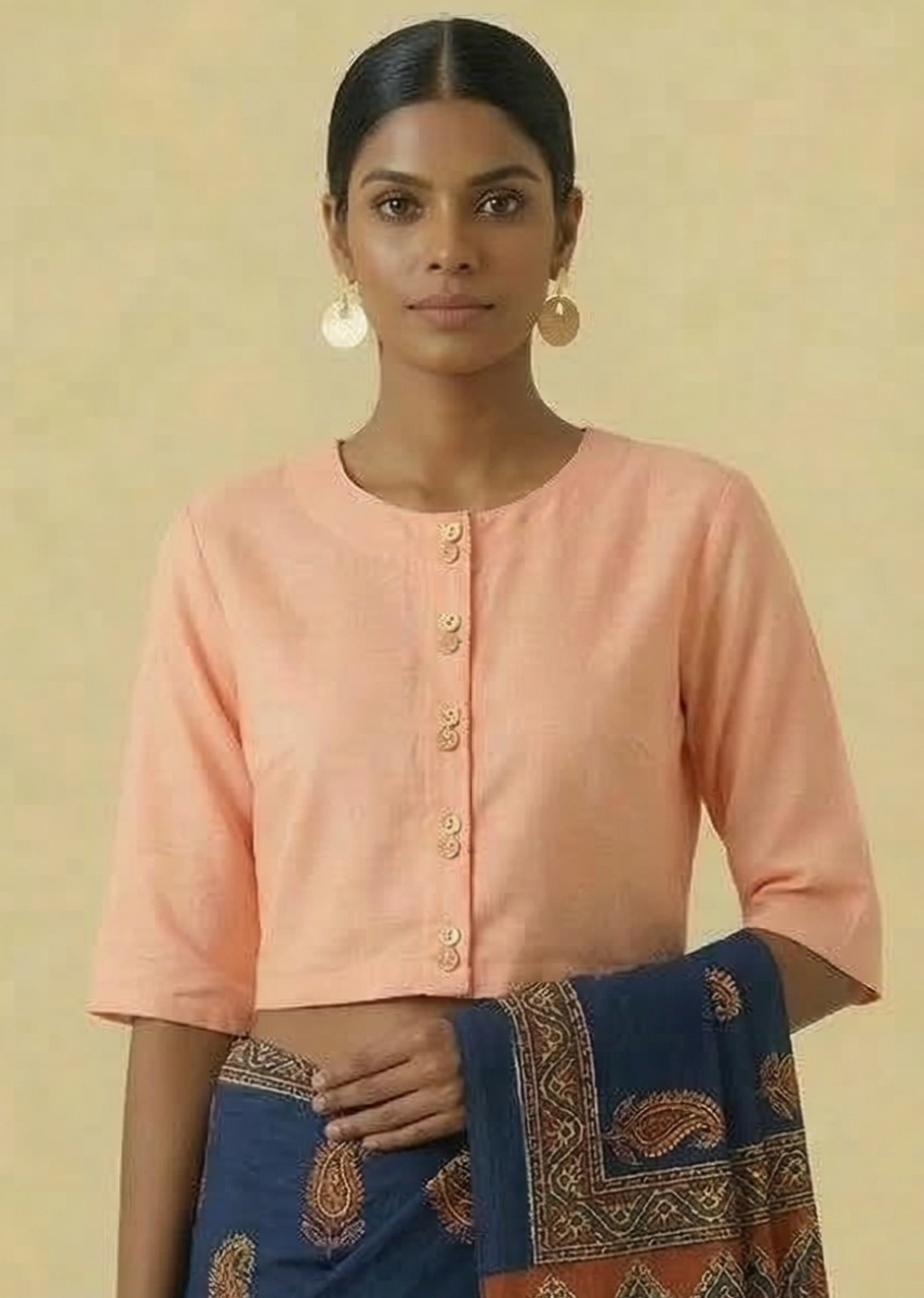 Peach Cotton Blouse