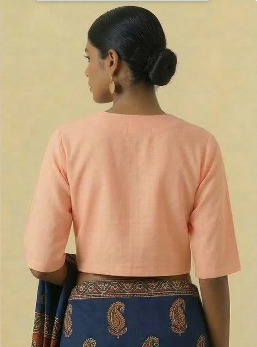 Peach Cotton Blouse