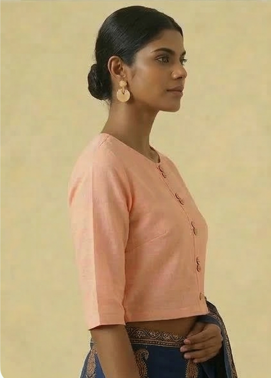 Peach Cotton Blouse