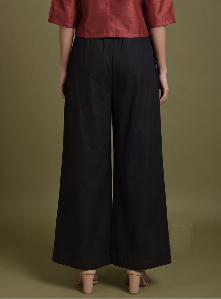 Red Top & Black Pants Coordinate (Set of 2)
