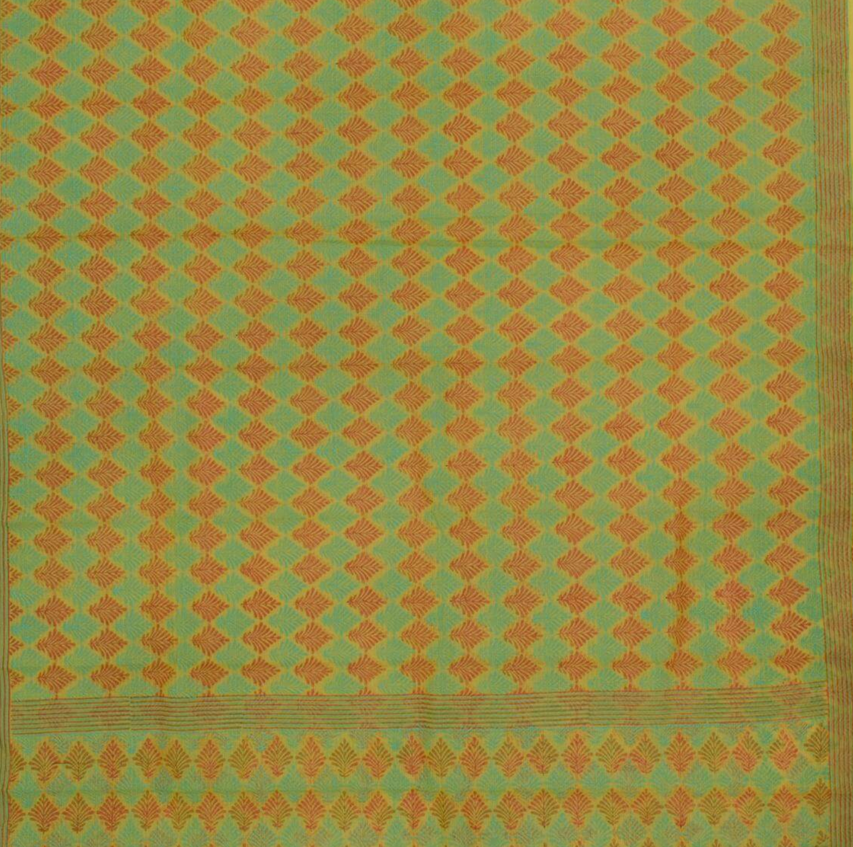 Lime Kota Doria Saree