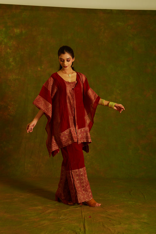 Jashan Surkh Cotton Kaftan