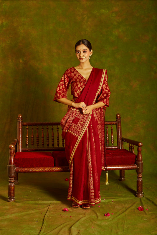 Jashan Surkh Saree