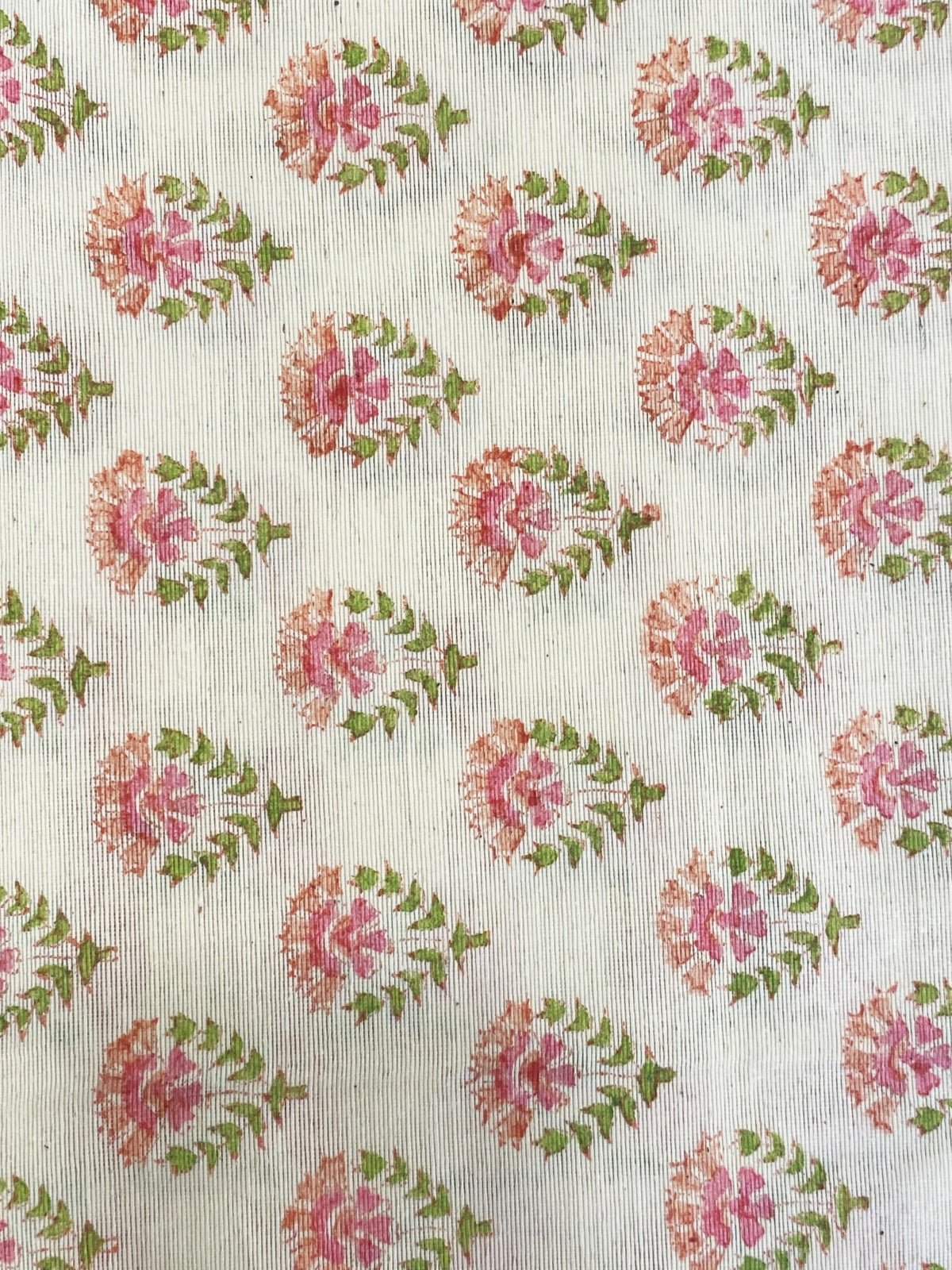 Cotton Small  Pink Buti Pink Fabric by Meter