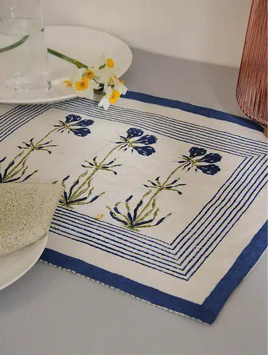 Blue Boota Table Mats with Napkins (Set of 12)