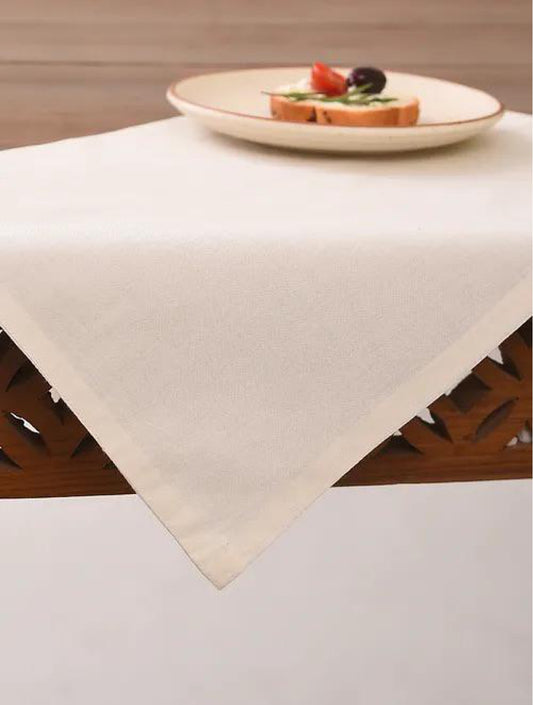 White Table Mats and White Napkins Set of 12 (6 mats + 6 napkins)